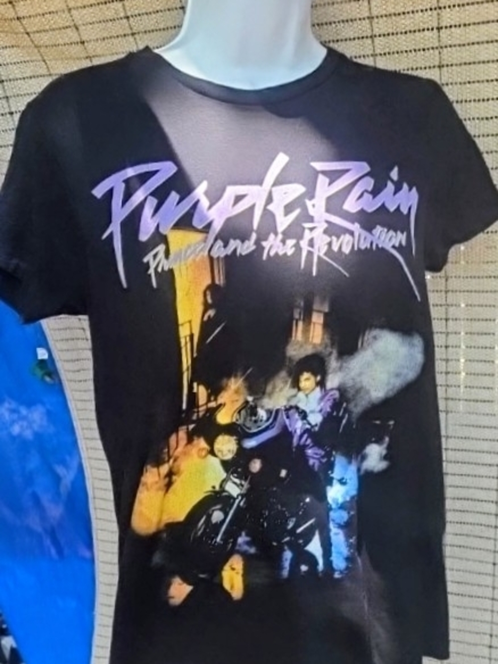 Vintage Purple Graphic Short Sleeve Tee - Black X Small
